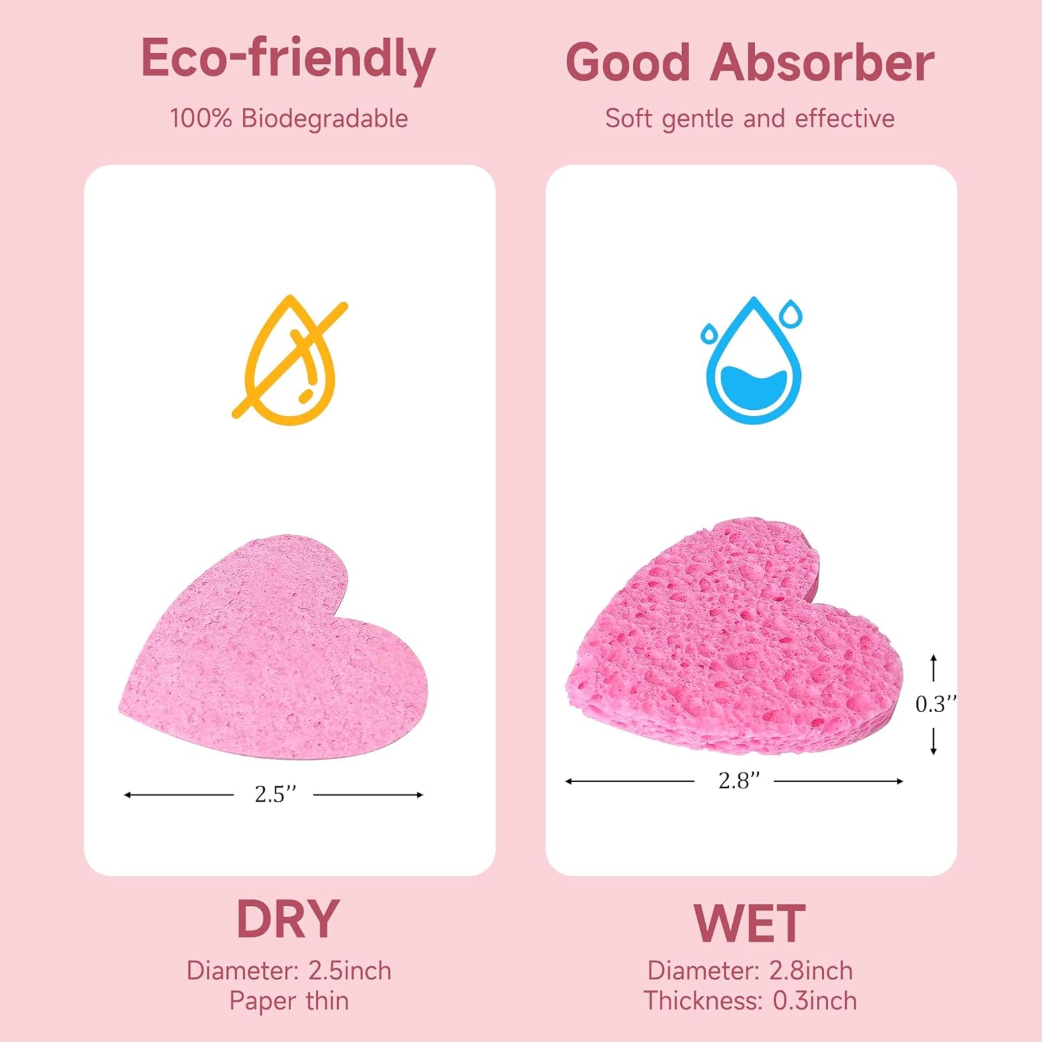 Eco-Friendly Heart Sponges
