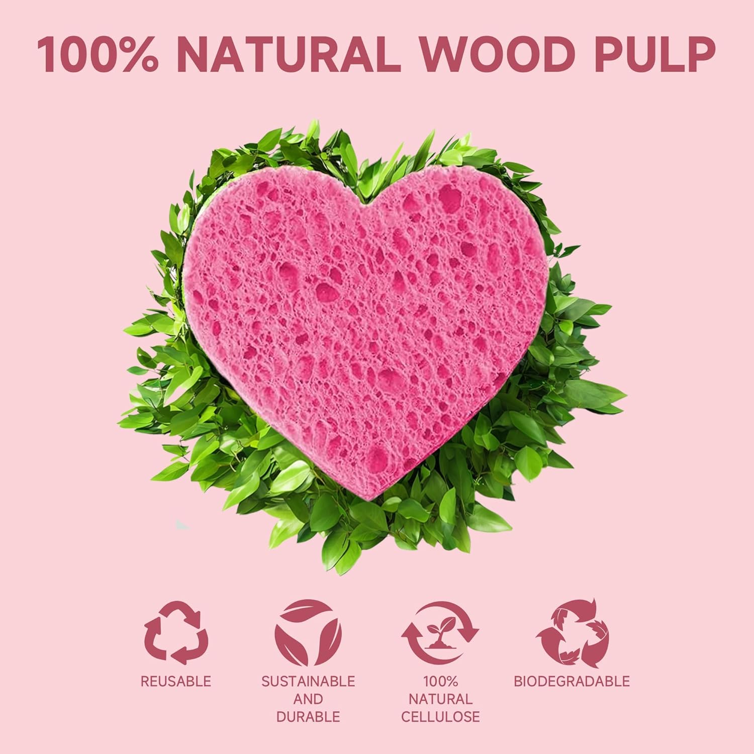 Eco-Friendly Heart Sponges