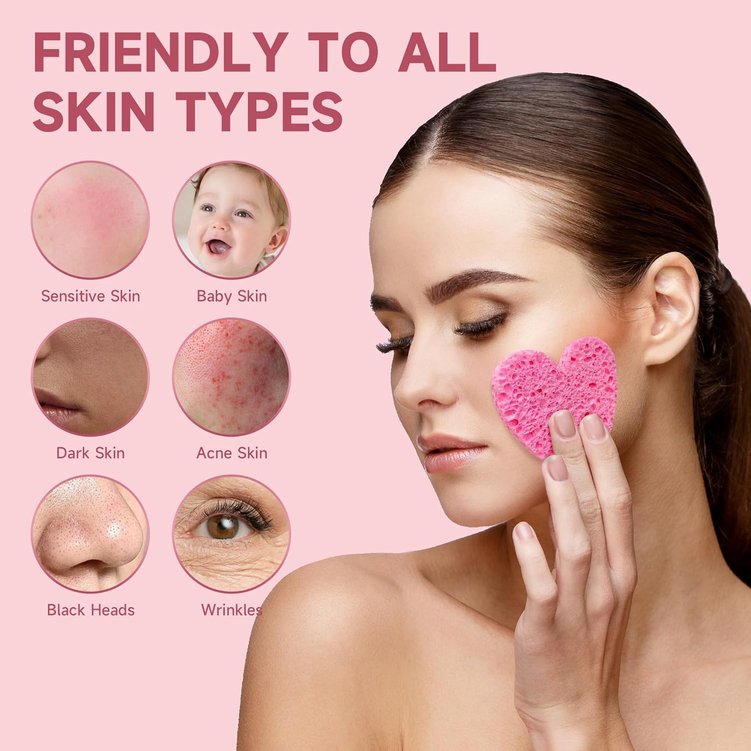 Eco-Friendly Heart Sponges